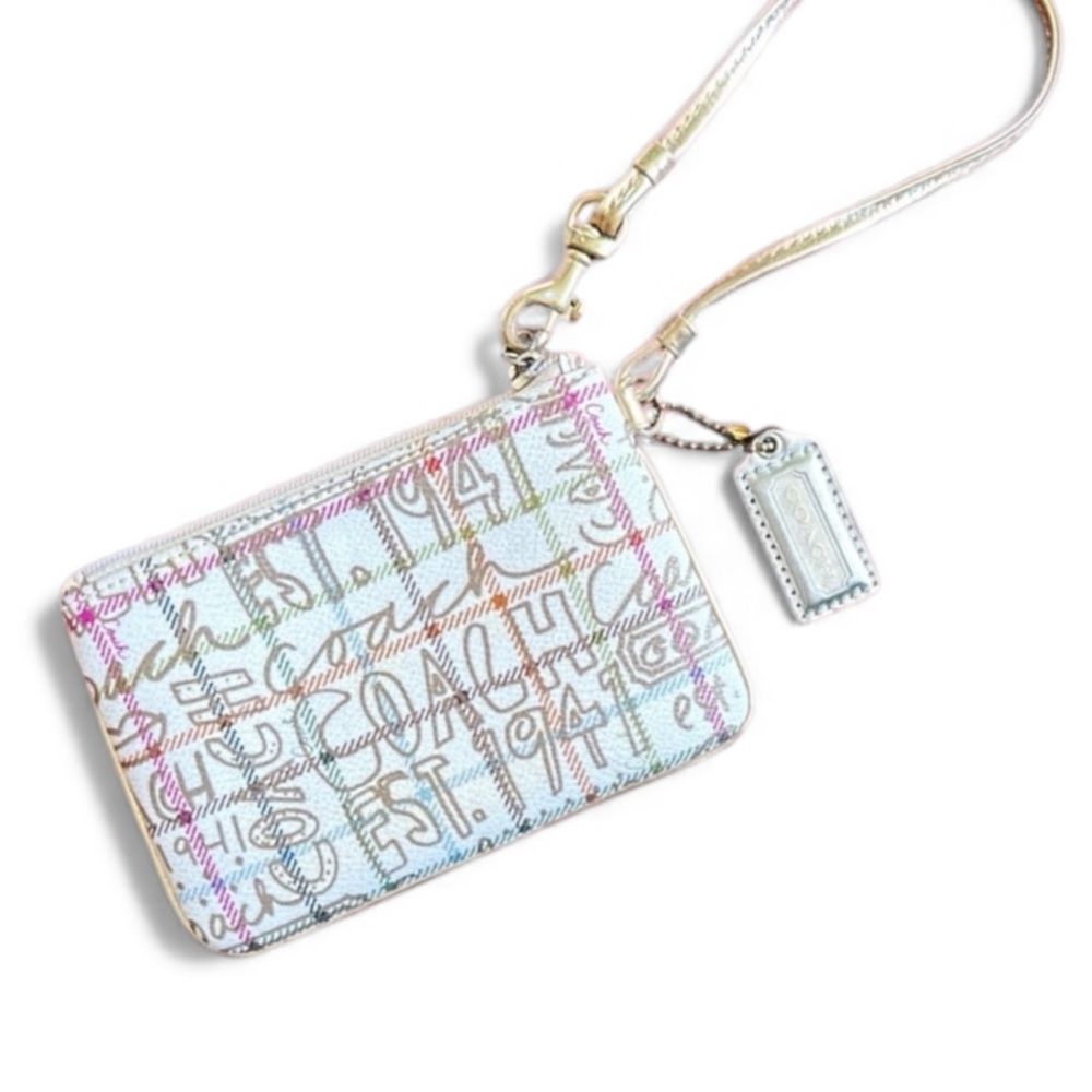 NWOT Coach Graffiti Multicolor Wristlet NWOT w/ Gold Strap – Holiday Glam 🎄✨ - Picture 5 of 5